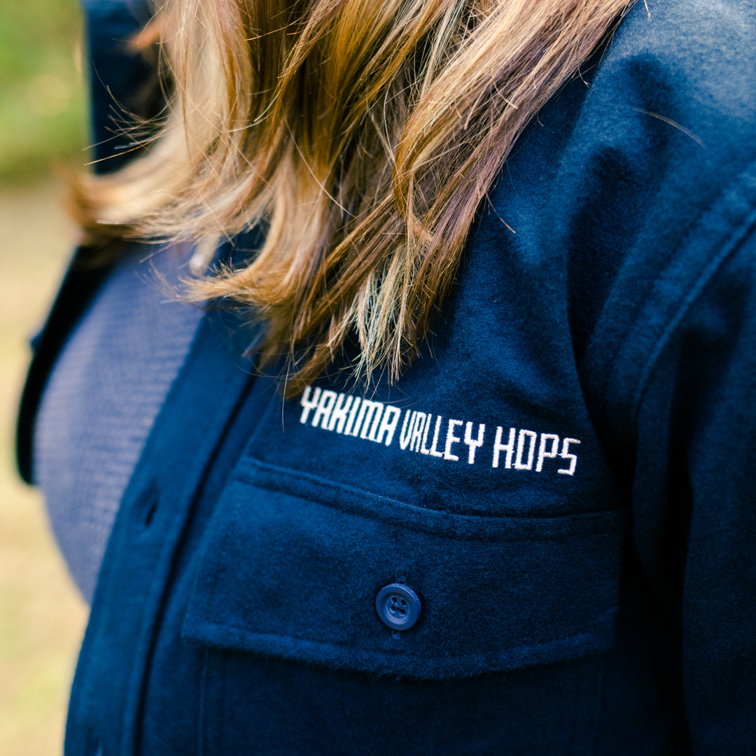 Navy Blue Flannel with YVH Embroidery Yakima Valley Hops