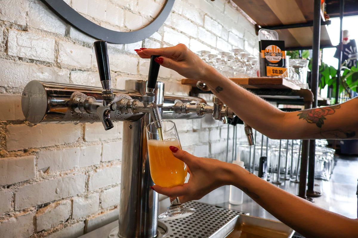 NA Beer Pouring in a Taproom