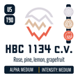 HBC 1134 cv Hop Profile: Floral, Woody Aromatic, Citrus