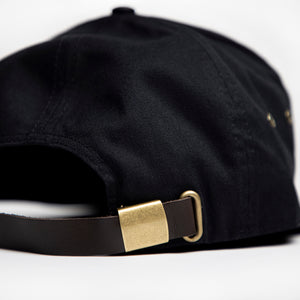 Black Panel Hat with Silicone Patch
