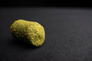 Closeup of single LUPOMAX hop pellet