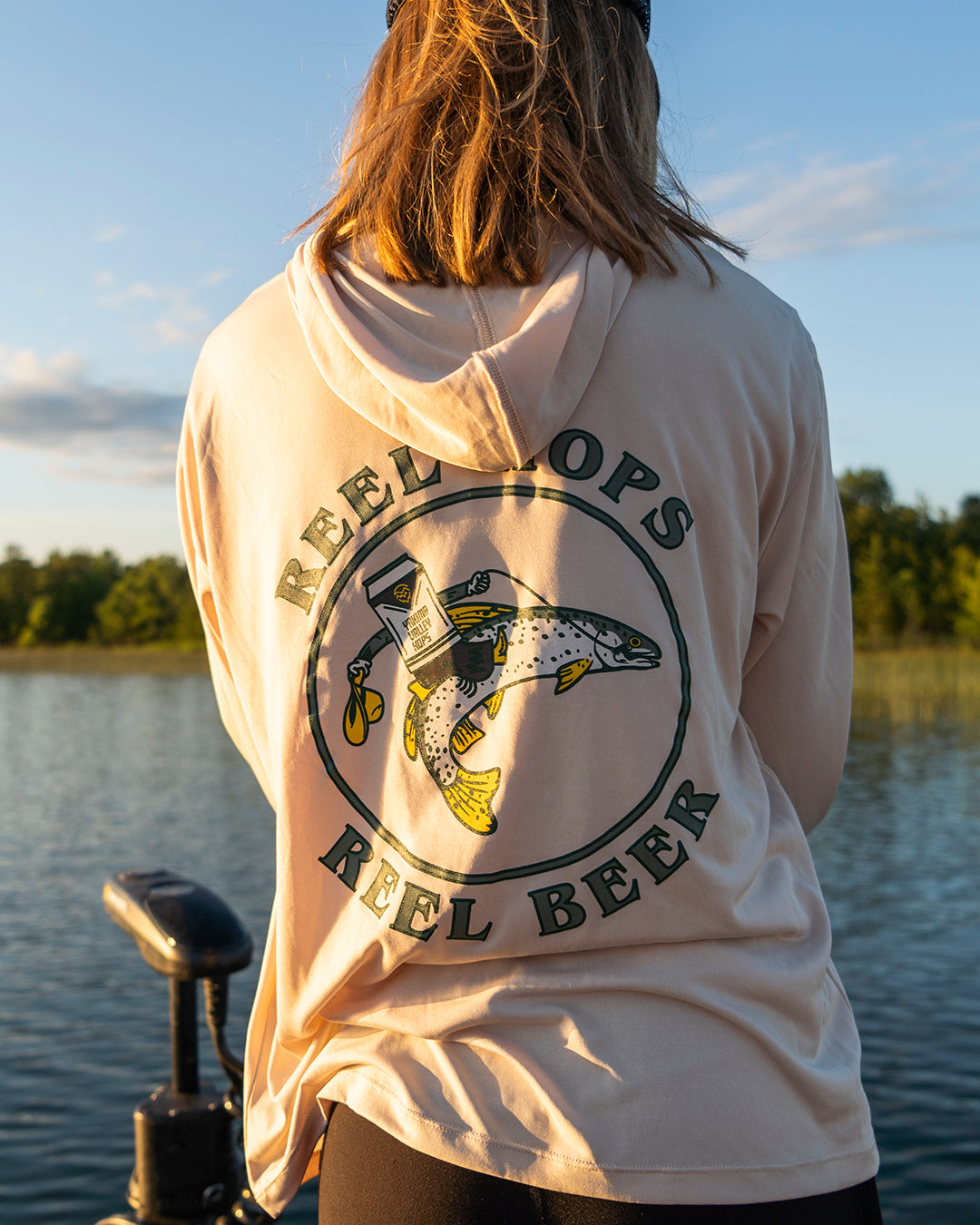 Reel Hops for Reel Beer Fishing Hoodie