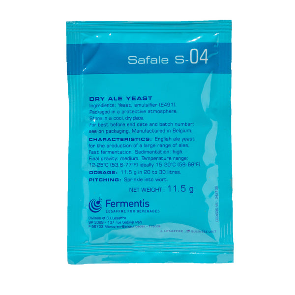 Fermentis Safale S-04 Dry Ale Yeast – Yakima Valley Hops