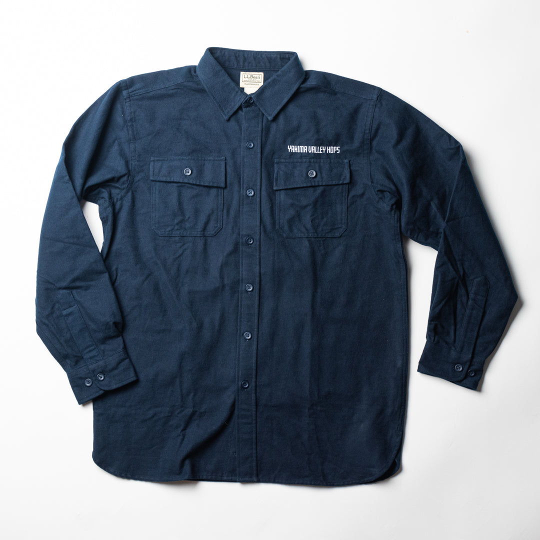 Navy Blue Flannel with YVH Embroidery Yakima Valley Hops