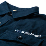 Navy Blue Flannel with YVH Embroidery