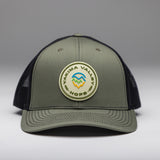 Green Mesh Backed Hat with PVC Patch